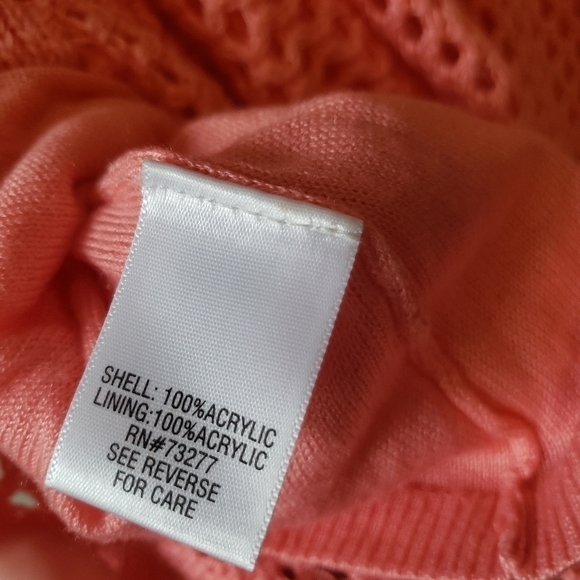 Croft & Barrow Pink Double Layer Loose Knit Sweater - Picture 8 of 11